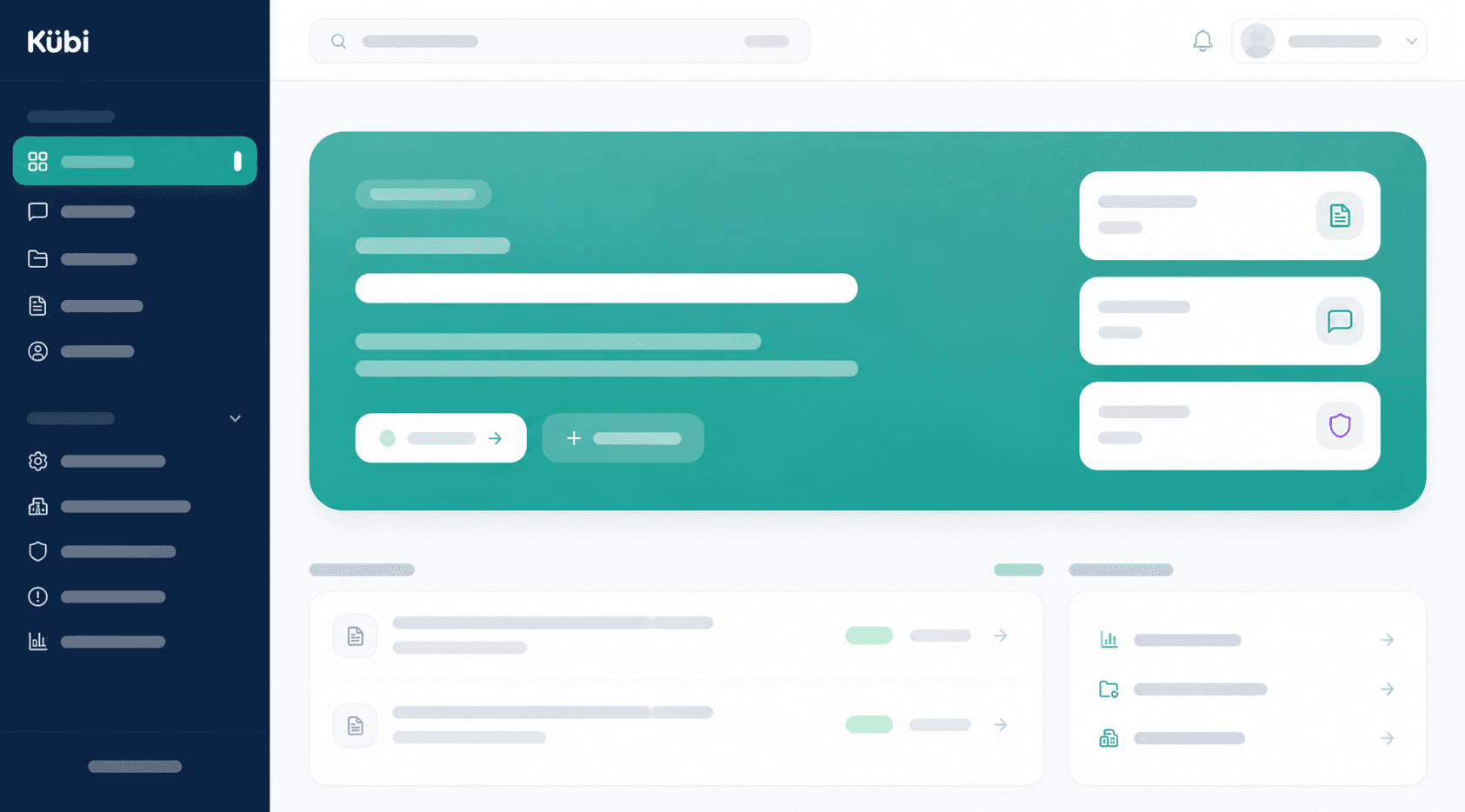 Kübi dashboard preview